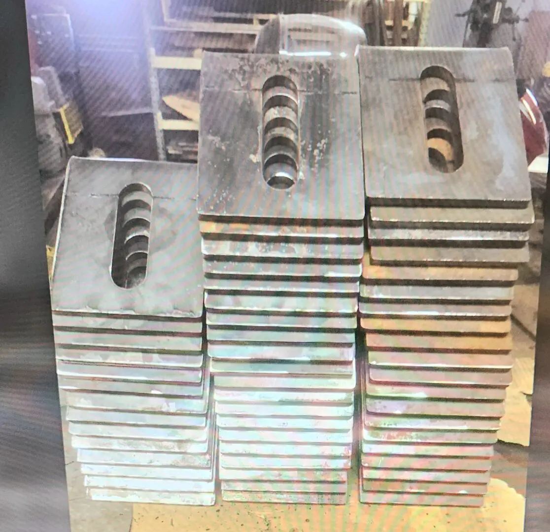 A group of metal blocks stacked on top of each other.