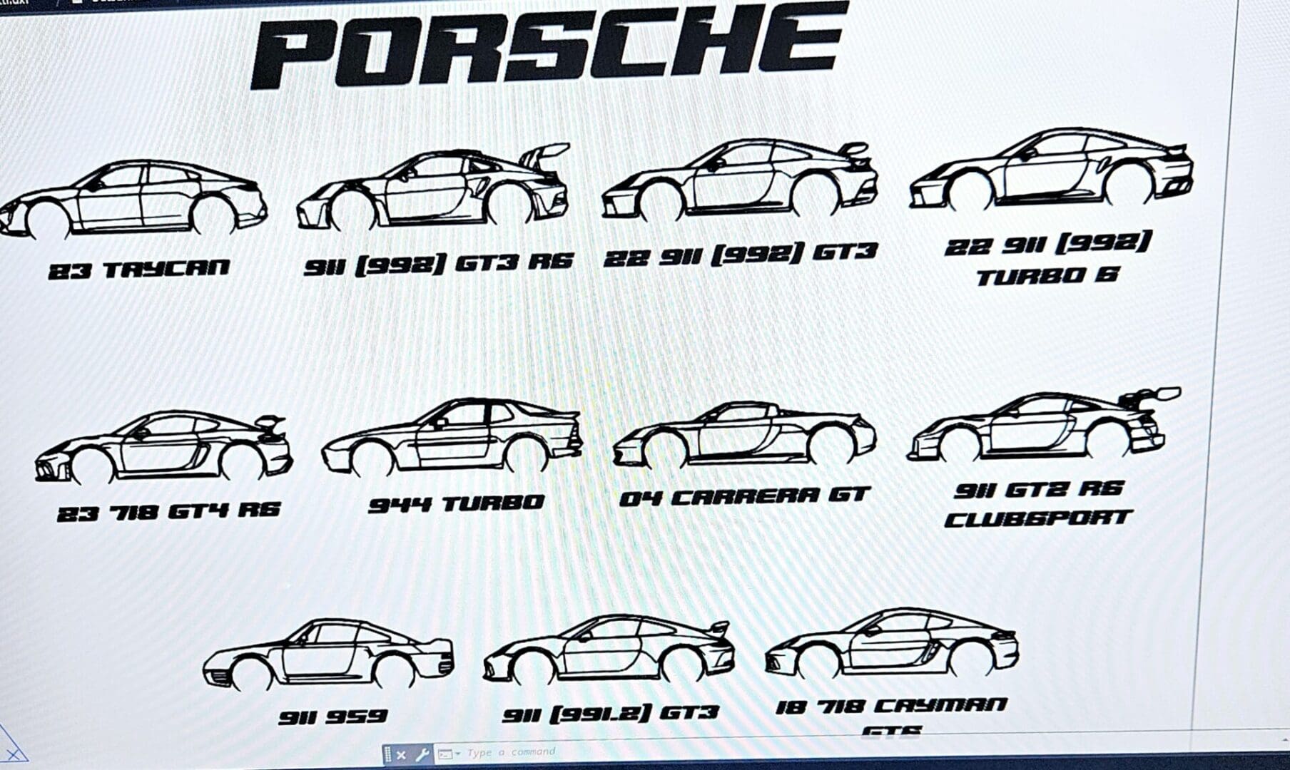 A poster of different types of cars