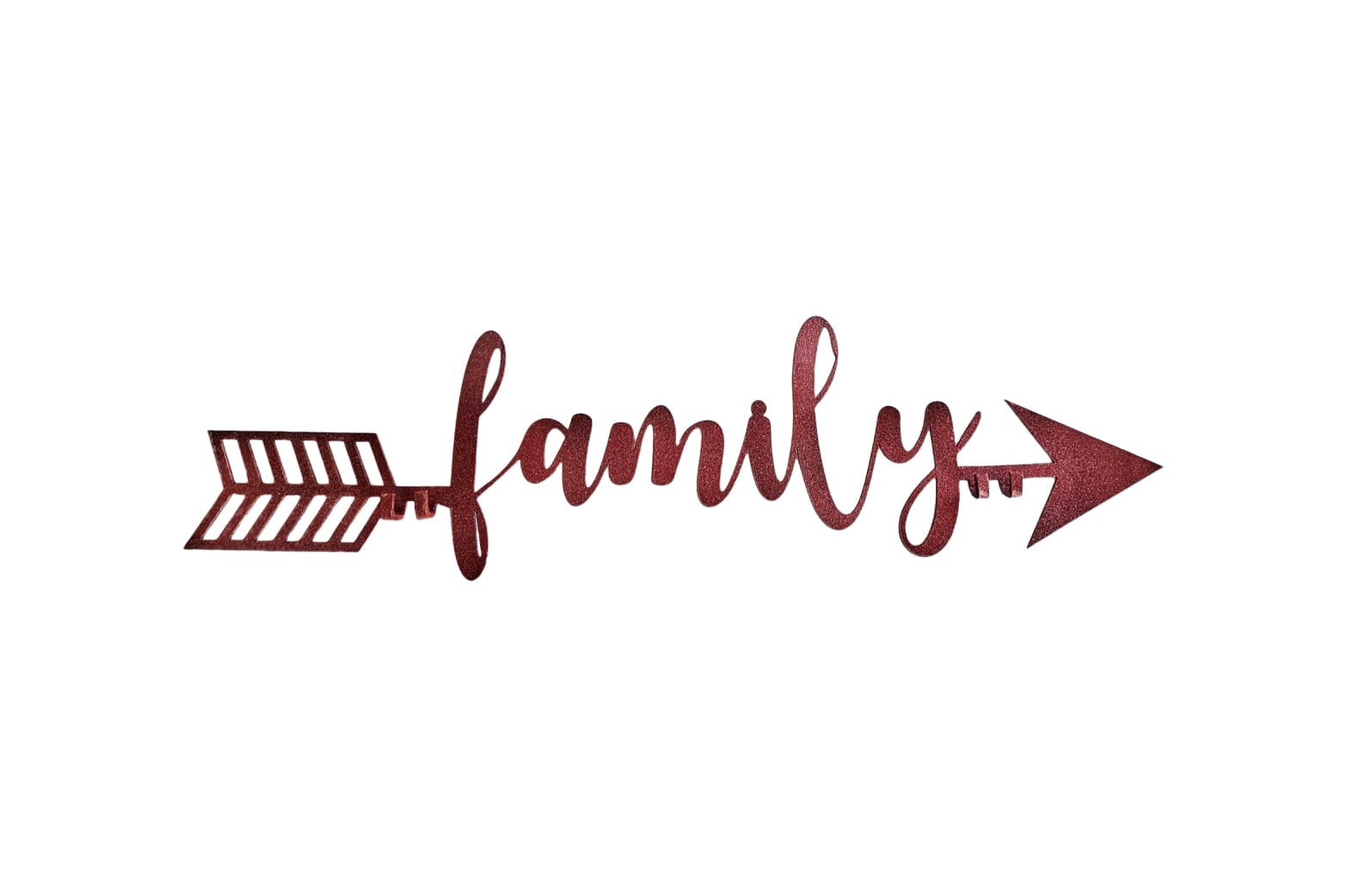 A red arrow with the word family written in it.