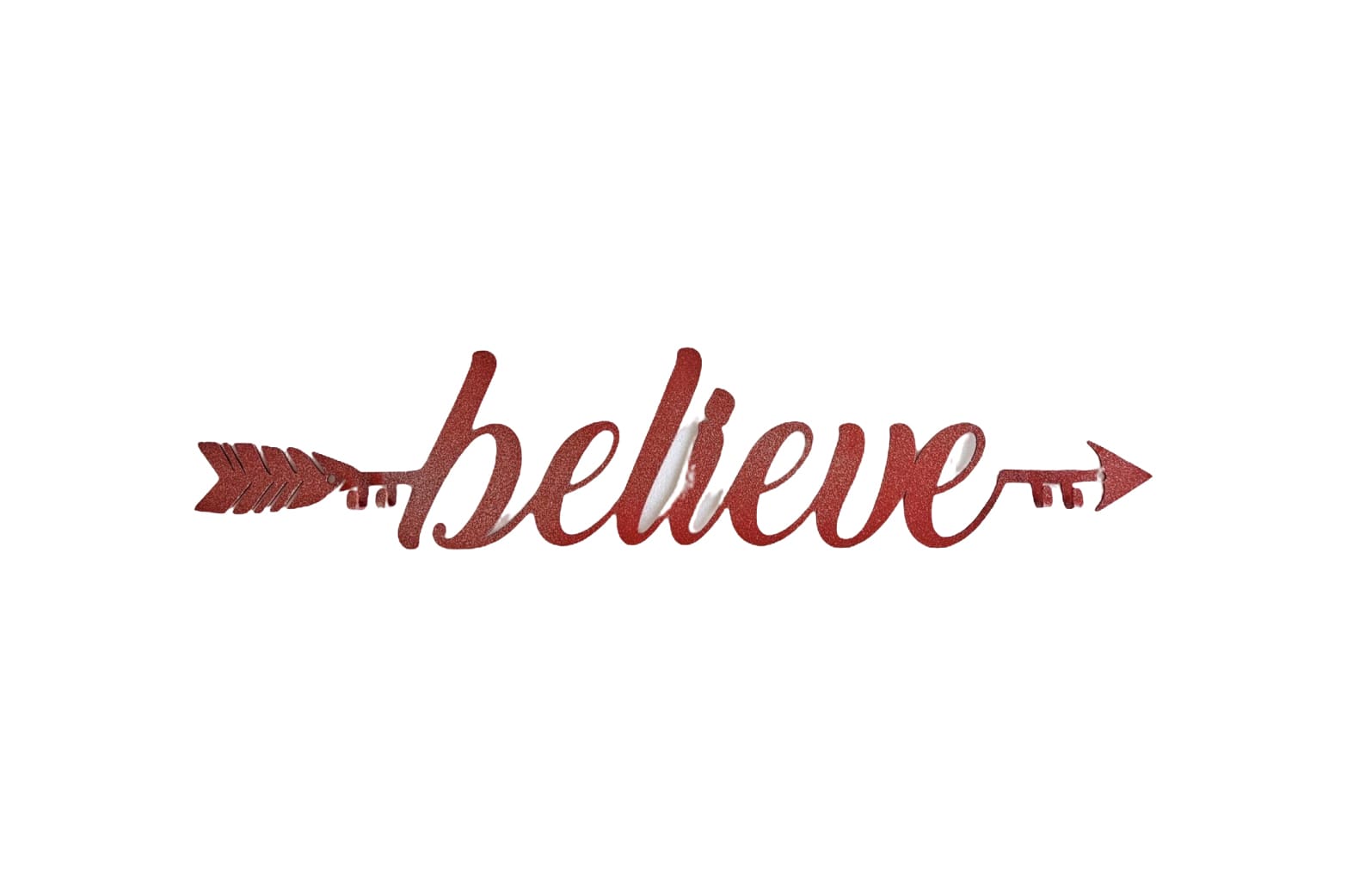 A red arrow with the word " believe " written in it.